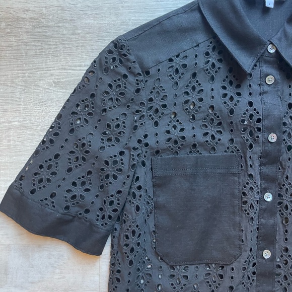 Veronica Beard Rafaela Eyelet Cotton Shirt Dress size 6 - Picture 4 of 8